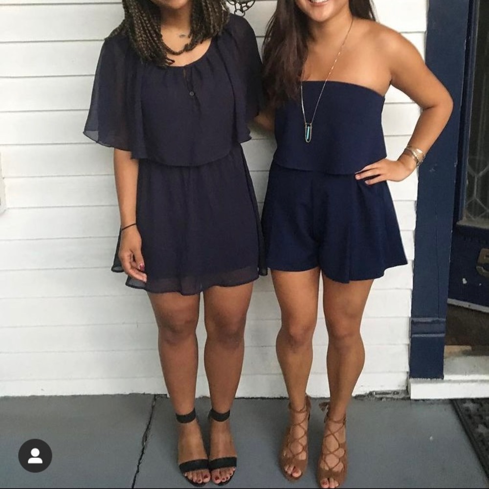 L’Atiste Navy Strapless Romper